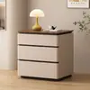 Mesita de Noche Nueva Estilo Madera Maciza, Lujo Ligero Uso Doméstico, Gabinete de Noche de Dormitorio de Gama Alta, Gabinete de Almacenamiento Moderno Minimalista, Chiweng