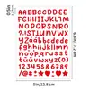 Adesivos de letras em inglês de 0,5 polegada, tamanho pequeno, para decorar cartões de felicitações, materiais de scrapbooking e adesivos de letras para scrapbook