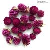Fantástica Fábrica de Flores Secas Cabeza de Flor Roja de Mil Días Vela de Aromaterapia Botella de Vidrio Paquete de Material de Flores Secas Naturales Flor Seca