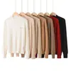 Nuevo suéter de punto para mujer, 100% cachemir puro, cuello redondo, color liso, elegante, estiliza la figura y cálido