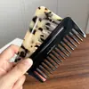 Peine accesorio para el cabello de acetato estilo coreano, simple, moderno, portátil, peine para el cabello con estampado de leopardo vintage, peine antiestático para el cabello, accesorio para el cabello para mujer