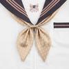 Elegante Patrón de Lunares Nudo de Pez Dorado Sin Corbata Cuello Marinero Uniforme Floral Versátil Lindo Nuevo Pajarita