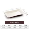 Prato Melamina para Hot Pot Imitação Porcelana Plástico Utensílio de Mesa Prato Retangular Criativo Self-Service Churrasco Prato de Jantar Prato para Acompanhamento Comercial
