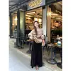 Vestido largo de terciopelo de alta gama y deslumbrante de Chen Dayu para mujer, con cintura alta, efecto adelgazante y una silueta de línea A fluida, perfecto para otoño e invierno.