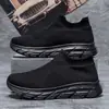 Calcetines Zapatos Mujer Remojo en Frío Primavera y Otoño Nuevos Suela Blanda Ligeros Slip-on Zapatos para Caminar Hombre Suela Gruesa Malla Zapatos de Caña Alta Zapatos de Moda