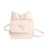 Estilo Coreano Ins Menina Fofa Mini 2026 Outono Nova Bolsa Quadrada Pequena com Laço e Coração Sensação Relaxada Bolsa Transversal