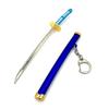 One Piece King Solon Três Facas Neve Caminhada Faca Fivela com Bainha Faca Fivela Arma Modelo Chaveiro Samurai Japonês 16cm