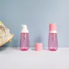 Botella cónica translúcida de PET para espuma de mousse con fondo redondeado, botella espumadora para limpiador facial de 60 ml, botella dispensadora