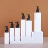 Frasco personalizado de 100ml para óleo essencial com cabeça pump, frasco para loção de skincare, bomba de óleo, frasco dispensador cosmético de plástico PET