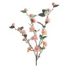 Buquê de Flor Artificial Camélia Italos de 3 Galhos, Nova Decoração para Casa Estilo Chinês, Arranjo de Chão para Casamento, Atacado Transfronteiriço