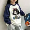 Sudadera de Dibujos Animados para Niños 2026 Otoño/Invierno Nuevo Estilo Sudadera de Algodón con Cuello Solapa para Niñas Pulóver Moderno Camiseta Básica para Niños Mayores