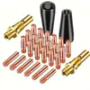 Set Transfronterizo 15Ak Boquilla Protectora Varilla de Conexión Boquilla Conductora Accesorios para Pistola de Soldar Kp1939-1 Boquilla Protectora Set de 28 Piezas
