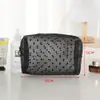 Bolsa de Maquiagem de Rede Estilo Ins Super Popular Bolsa de Maquiagem Portátil Feminina Malha de Amor Boca de Maquiagem Envelope Vermelho Armazenamento de Cosméticos