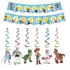 Nuevo en stock Toy Story Dios Feliz Cumpleaños Banderín Colgante Transfronterizo Caliente Tarjeta para Pastel Cola de Pez