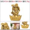 Latão Golden Monkey Treasure Ornaments Fengshui Macaco Zodíaco Macaco Sala de Estar Decoração Home Decoração Artesanato