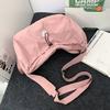 Bolsa tipo puff estilo preguiçoso para viagem feminina, bolsa de tecido plissada com cordão, design de nicho, casual, grande capacidade, bolsa tiracolo de ombro único para mulheres