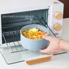 Caixa Redonda Pequena de Silicone Platina para Conservar Alimentos Geladeira Cozinha Caixa Bento Aquecimento no Micro-ondas Selada Pequena Caixa de Almoço Caixa de Armazenamento