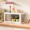Nuevo Gabinete de Almacenamiento para Vasos de Agua de Escritorio, Taza de Café, Taza, Estante de Almacenamiento Sellado a Prueba de Polvo con Puerta Deslizante en Capas