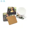 Proveedores de regalos publicitarios posavasos de madera estilo europeo y americano MDF posavasos de MDF y corcho