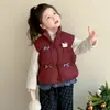 Chaleco de Niña Invierno 2026 Nuevo Elegante Chaleco Acolchado Infantil Ropa de Abrigo Bebé Cálido Algodón Acolchado Ropa de Invierno