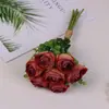 Flor Artificial 7 Cabeças Buquê de Rosa Sweetheart Flor de Seda Sala de Estar Mesa de Centro Decoração de Flor Artificial Arranjo Material de Flor Festiva