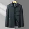 Jaqueta de Penas Masculina Estilo Tang de Alta Qualidade Estilo Chinês Espessa Casual para Meia-Idade e Idosos Pai Casual Solta Jaqueta Espessa Estilo Chinês