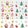 Pegatinas navideñas con purpurina transfronteriza, autoadhesivas, de copo de nieve, Papá Noel, muñeco de nieve y árbol de Navidad para vestido navideño.
