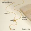 Colar Europeu e Americano Transfronteiriço com Franja e Contas Redondas Metálicas em Aço Titânio Estilo Minimalista Design de Nicho Colar de Corrente Osso de Cobra Atacado