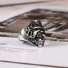 Moda punk personalidad hipster exagerado misterioso anillo de calavera joyería vintage de acero de titanio anillo de calavera SA896
