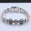 Nuevo y elegante pulsera de cruz para hombres a la moda, colección de pulseras vintage hechas a mano de alta gama europeas y americanas, directo del fabricante