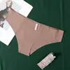 Tanga Sexy Sin Costuras de Seda Helada de Tiro Bajo Calientes Sexy Calzones Deportivos para Yoga para Mujer Ropa Interior Invisible para Mujer Comercio Exterior