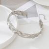Anillo de Cuello Punk con Forma de Onda de Agua de Moda con Cadena de Cola Ajustable Collar para Uso Diario, Fiesta, Festival para Mujeres