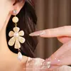 Brincos de flor de resina com pino de prata, estilo fresco e doce, acessórios elegantes para feriado, brincos de luxo leve de alta qualidade para atacado