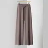Calça Wide Leg Feminina Nova Outono/Inverno 2026, Casual Solta Plus Size de Cintura Alta, Calça de Tricô Grossa Feminina