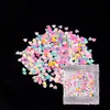 Múltiples Tipos de Lentejuelas, Brillantina de Colores de Forma Irregular, Accesorios Decorativos con Pegamento Multicolores, Polvo de Brillantina Láser de Estrella de Cinco Puntas para Manualidades