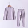 Conjunto de ropa interior térmica de terciopelo con cuello medio Zhende para niños, sin costuras, acolchado de terciopelo, pantalones de otoño e invierno para fiebre, para niños y niñas
