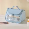 Bolsa de Cosméticos Visualizable de Gran Capacidad, Expandible, Impermeable, Portátil para Viaje, Bolsa de Almacenamiento de Cosméticos de PVC