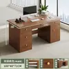 Escritorio de Computadora de Escritorio Pequeño para Apartamento Estación de Trabajo Simple con Cajón Escritorio para Estudio en Casa Oficina Rectangular Escritorio de Aprendizaje y Escritura