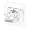 Gancho para Barra de Cortina, Soporte para Barra de Cortina, Clip de Soporte de Pared, Barra Telescópica para Cortina de Puerta, Gancho Adhesivo, Montaje en Pared, Sin Taladrar, Sin Clavos