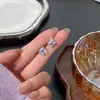 Pendientes de botón de plata S925 Hui Kai Jewelry para mujer, Pendientes de piedra de cristal natural cuadrados, Joyería de lujo ligero en stock