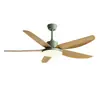 Luz de Ventilador de Teto Jing Baiteng para Sala de Estar 56 polegadas Tamanho Grande Estilo Madeira Maciça Luz de Ventilador de Teto Sensação de Alto Padrão Potência de Vento Forte Luz de Ventilador Elétrico para Sala de Jantar