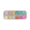 Accesorios para Uñas 12 Rejillas Perlas de Burbuja Fantasía de Sirena Diamantes de Resina Semiesféricos Cielo Estrellado Color Caramelo Base Plana Tamaños Mixtos