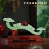 Adornos Estilo Chino Todo Sale Bien Jade Hielo Azul Ruyi Decoraciones para Sala de Estar Entrada Habitación Cálida Casa Nueva Regalo de Inauguración de Casa Gama Alta