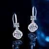 S925 Sterling Silver D Color Moissanite Brincos Sorte Quatro-folha Trevo Nicho Luz Design de Luxo Elegante High-end Brincos Femininos