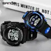 Reloj Juvenil Sanda Movimiento Único Multifuncional Moderno Resistente al Agua Luminoso Reloj Despertador para Deportes al Aire Libre Reloj Electrónico