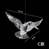 Pássaro de Cristal Acrílico Adereços de Casamento Beija-flor Transparente Decoração Suspensa Aérea para Shopping Jardim de Infância Pássaro de Plástico Ornamento Suspenso