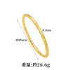 Pulseira Geométrica Dourada Vietnamita com Padrão de Cobra para Mulheres, Pulseira Simples Lisa, Pulseira de Ouro Imitação, Cor Duradoura, Fonte de Venda Direta