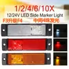 Luz lateral para camión Mengqisen 4LED luz reflectora F4 10-30V luz lateral LED Amazon MK-332
