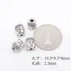 Accesorios para joyería de cristal hechos a mano DIY material tubo de cuentas pasante plata de Tíbet nuevo cuentas sueltas pescado recién horneado