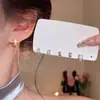 Brincos Geométricos Exquisitos com Microincrustação de Zircônia para Mulheres, Estilo de Nicho de Luxo Leve de Alta Qualidade, Conjunto Amigo das Orelhas, Brincos de Tarraxa para o Dia a Dia